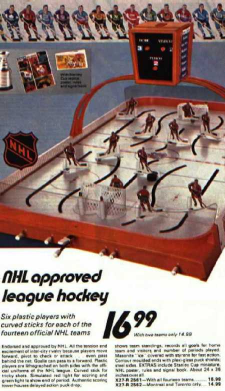 Coleco game in Christmas 1971 store catalog.